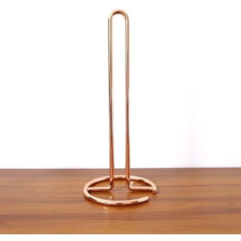 Or rose-Support de Rouleau de Papier, Porte-Rouleau de Cuisine Portable en Acier Inoxydable Or Porte Rouleaux Papier Toilette Vertical en Acier Support Distributeur de Papier