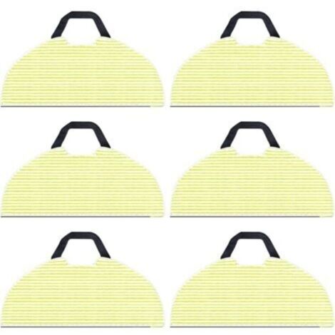 Lot de 6 chiffons de nettoyage de rechange pour aspirateur robot Shark RV2610WA AV2610WA AI Ultra 2 en 1, chiffon de nettoyage en microfibre Shark AI Ultra