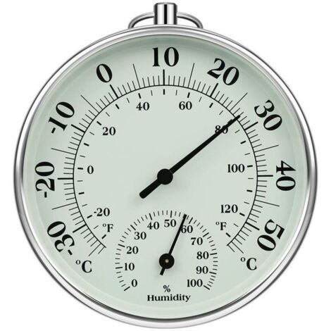 Thermomètre d'intérieur et d'extérieur 10 cm avec thermomètre d'humidité à l'intérieur et à l'extérieur Température de l'air pour moniteur climatisation Humidity Thermomètre Gauge