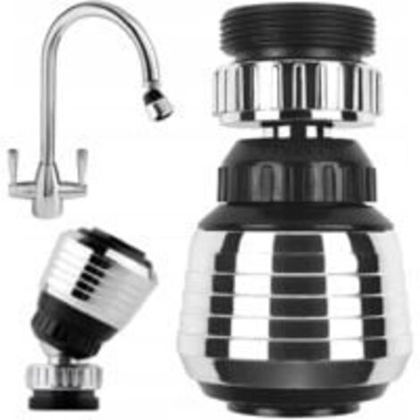 Deux aérateurs de robinet universels réglables Rallonge de robinet de cuisine à double mode Adaptateur économiseur d'eau rotatif abordable Kit complet avec kit d'installation