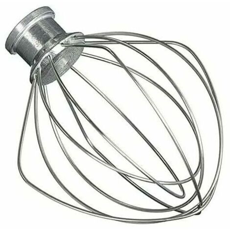 Tête de Fouet de Rechange en Acier Inoxydable. Compatible avec KitchenAid K45WW KSM150 KSM160 K45 KSM90 Stand Mixer,Fouet a Fils, Acier Inoxydable et Aluminium