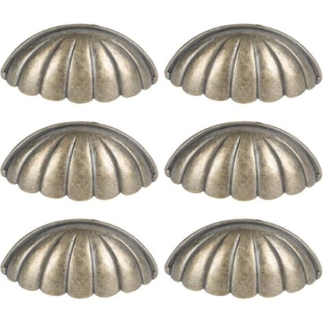 6 PCS Coquillage Boutons Nautique Poignée De Porte Vintage Armoire Tiroir Placard Tirer Mer Boutons De Tiroir Commode Boutons Poignées pour Meubles De Cuisine Armoire Penderie Placard