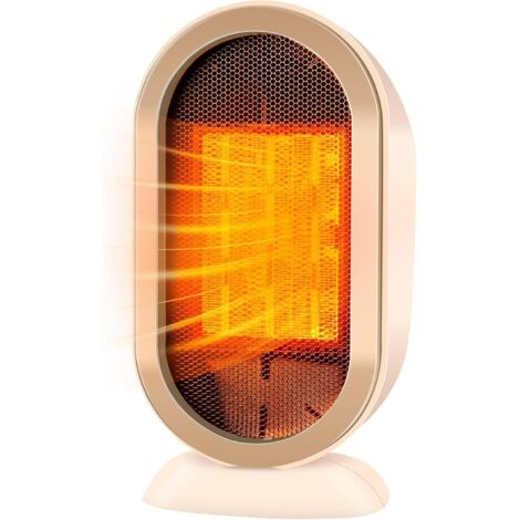 Chauffage d'appoint, Radiateur Soufflant Salle de Bain Mini Radiateur Electrique 800W/1200W Protection Contre Surchauffe & Anti-Basculement pour la Salle de Bain, la Maison, le Salon, le Bureau