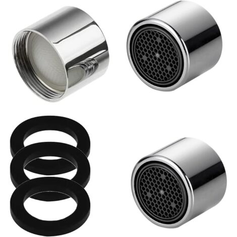 Mousseur Robinet M22, 3 Pièces Aérateur de robinet, Aerateur Robinet Economie Eau Avec Filtre en Acier Inoxydable pour Robinet Lavabo de Salle de Bain et Cuisine, Comprendre 3 Joints