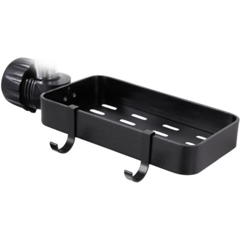 1pcs 17.5 10.4cm support de douche non poreux en acier inoxydable, support de salle de bains télescopique en acier inoxydable, support de douche, porte - savon, douche de shampooing