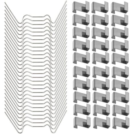 120 Pcs Clips de fixation pour vitre de verre à effet de serre en acier inoxydable (avec 60 clips de fil W pour vitrage en serre et 60 clips de chevauchement en Z pour vitrage de serre) (1/5)