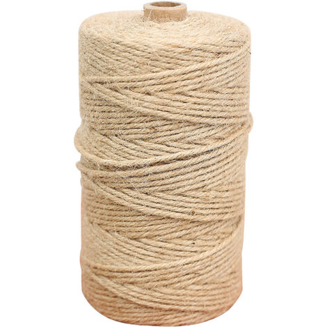 Corde de ficelle, matériel de bricolage tissé à la main, corde épaisse et fine, pour le jardinage, le bricolage, l'artisanat, la décoration et l'emballage cadeau, (2 mm/200 M) (1/5)