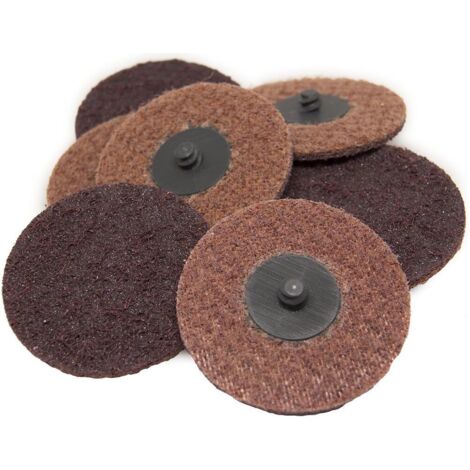 Disques de réglage de surface en nylon à changement rapide de 3 pouces pour le ponçage et le polissage de la peinture. Supports mâles en R à utiliser avec une meuleuse à matrice - 25 pièces (moyen) (1/5)