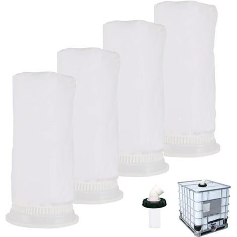 4PCS Filtre en Nylon IBC,Filtre de Rechange IBC,Filtre IBC pour Réservoir d'eau de Pluie IBC 1000 litres,IBC Lavable Filtre,Raccord de Couvercle de Réservoir IBC (163 mm)