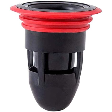Filtre anti-odeur eaux usées, siphon de sol, siphon d'évier, collecteur de cheveux, Ø45 mm, noir