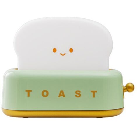 Veilleuse, grille-pain, rechargeable, vert/blanc