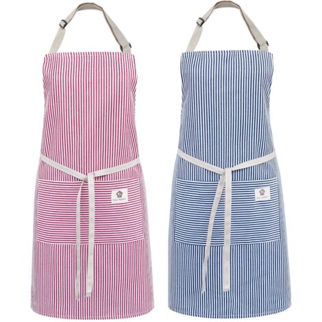 Tablier en coton réglable 2 pièces, tablier de cuisine, tablier de cuisine (1/5)