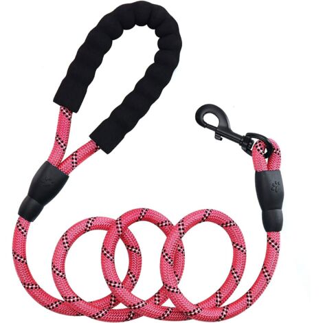 Laisse pour animaux de compagnie, acier, rose