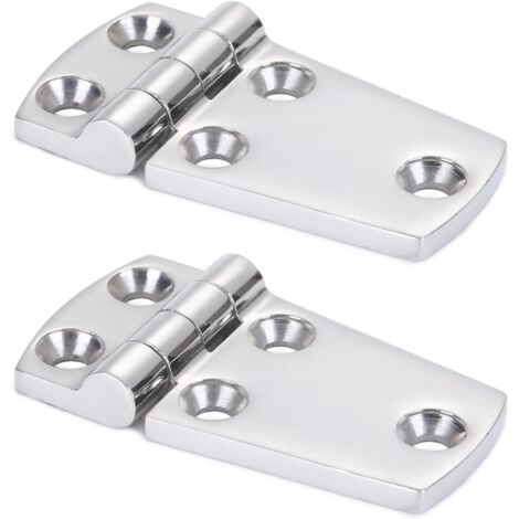 Support de matériel Porte Charnière Acier À toute épreuve Charnière de bateau en acier Cabinet Plateforme Charnière en acier inoxydable Marin Garage SUS316 2pcs 38 mm x 71 mm