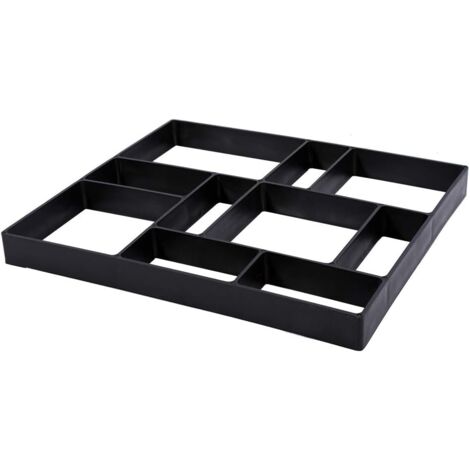 Moule a Pavé Beton Jardin Moule a Beton DIY Iron Réutilisable Moules Béton Moule a Pavage Moule Beton Dalle Moule à Chemin Béton pour Chemin Terrasse Allée Patio Jardin 45 x 40 x 4cm Noir