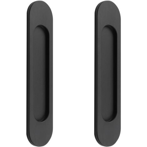 Poignées de porte coulissante ovales auto-adhésives, poignée sans perforation pour porte de grange coulissante, fenêtres(2pcs)