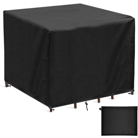 Housses Table de Jardin, 420D Oxford Carre Housse Salon de Jardin Imperméable, Résistance au Vent, Bache Protection Carre Table Jardin Exterieur,90x90x90cm