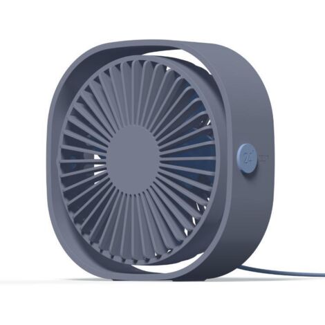 Ventilateur USB, mini ventilateur, ventilateur silencieux, ventilateur USB silencieux portable 3 vitesses réglables USB, ventilateur USB pour camping, bureau, sport, voyage, alimenté par USB (bleu)