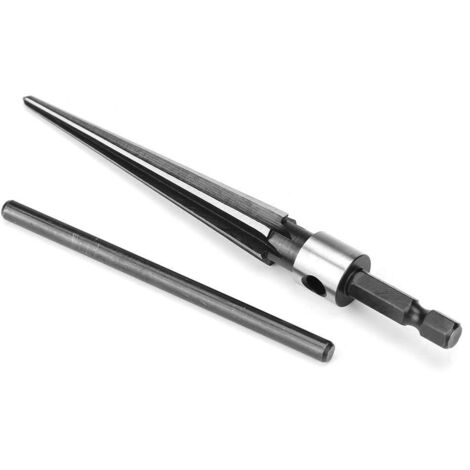 Alésoir conique, alésoir de trou de broche en métal, alésoir manuel, alésoir à tige conique, alésoir à chanfrein conique, outil de coupe fraisé pour outils de charpentier coniques (1/5)