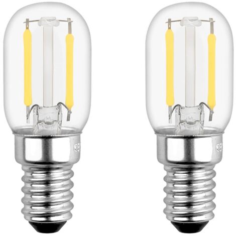 T22 Ampoule LED,E14 2W Ampoule LEDÉquivalent 15W E14 Incandescent, Blanc Chaud 2700K, Petit LED pour Frigo/Lampe de Sel/Veilleuse Enfants, lot de 2