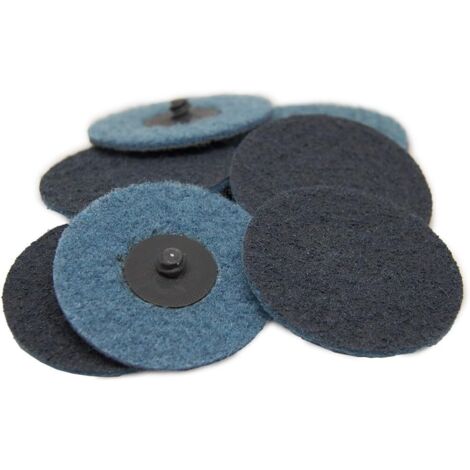 Disques de réglage de surface en nylon à changement rapide de 3 pouces pour le ponçage et le polissage de la peinture. Supports mâles en R à utiliser avec une meuleuse à matrice - 25 pièces (fin) (1/5)