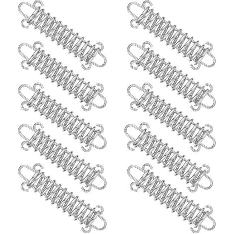 Lot de 10 ressorts de tension en acier inoxydable pour tente, auvent, tendeur de corde