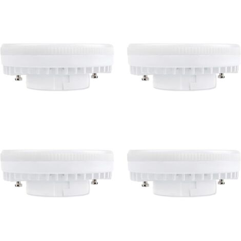 Ampoule GX53 LED 9W, Blanc Froid 6000K, 120°, Équivalent Lampe CFL GX53 15W-18W, 900LM, Non-dimmable, Spot LED Encastrable pour Meuble Cuisine/Plafond/Armoire, lot de 4