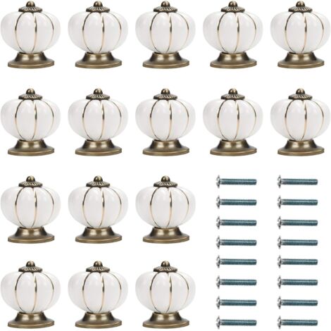 Bouton Ceramique, Bouton de Meuble Rond Vintage Tiroirs et Placard(Lot de 16) (1/5)