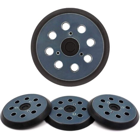 Lot de 4 tampons de ponçage de rechange à 8 trous de 5 po et plaques arrière de ponçage en boucle pour Makita 743081-8 743051-7, Dewalt 151281-08 DW4388, Porter Cable