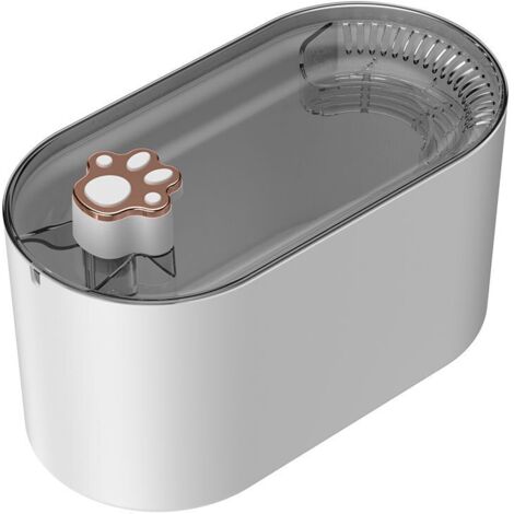 Fontaine à eau pour animaux, ABS, avec filtre, 3000ml, gris (1/5)