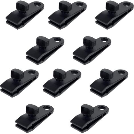 Clips de Tente en Plastique Clips de Bâche Sécurise Multifonctions Pinces pour Tente en Nylon Pinces à Bâche pour Camping, Bâches, Caravane, Toile d'Ombrage de Jardin