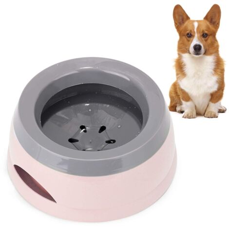 Bol d'eau de voyage pour chien, bol d'eau pour chien de 750 ml, fontaine d'eau anti-goutte pour chien, bol anti-déversement pour chat, distributeur de bol de voyage portable amovible en plastique, ros (1/5)