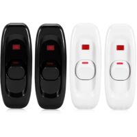 Interrupteur Intermédiaire Bouton De Commutation En Ligne 4 Pcs Interrupteur à Cordon Interrupteur Câble Lampe Bureau Interrupteur Bascule Cordon Lampe De Bureau à Usage Extérieur Noir Et Blanc