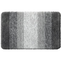 Tapis de bain moelleux en microfibre à poils longs pour salle de bain 40 x 60 cm, antidérapant, super absorbant, lavable en machine, extra doux et épais