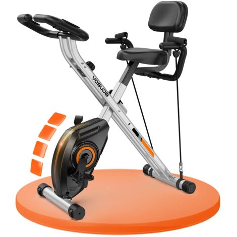 YOSUDA Vélo d'appartement Pliable, vélo d'appartement Pliable, vélo d'appartement Peu encombrant avec Bande de résistance intégrée