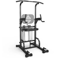 Sportsroyals Barre de Traction 5-en-1 Power Tower : Multifonction, Support 204 kg, Station de Musculation pour Gymnase à Domicil