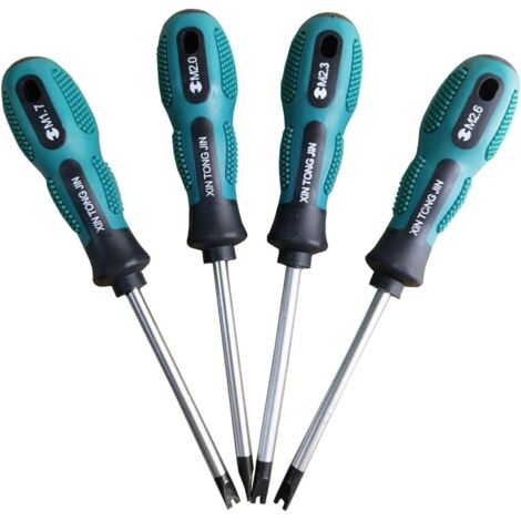 Set de tournevis en U en 4 pièces, type U, tournevis magnétique CRV de 75 mm, outils manuels multifonctionnels U1.7, U2.0, U2.3, U2.6 (1/5)