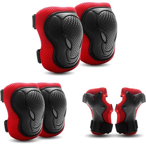 Genouillères pour Enfants, Ensemble de genouillères pour Enfants, Protections pour Patins en Ligne 6 en 1 équipement de Protection pour 3-8 Ans, protège-Coudes, protège-Poignets pour Scooter (1/5)