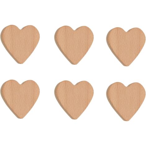 Boutons De Tiroir En Bois 6 Pièces Star Cloud Poignée En Bois Pour Enfants Armoire Porte Tiroir Poignée En Bois Meubles Monotrou Poignée En Forme De Coeur
