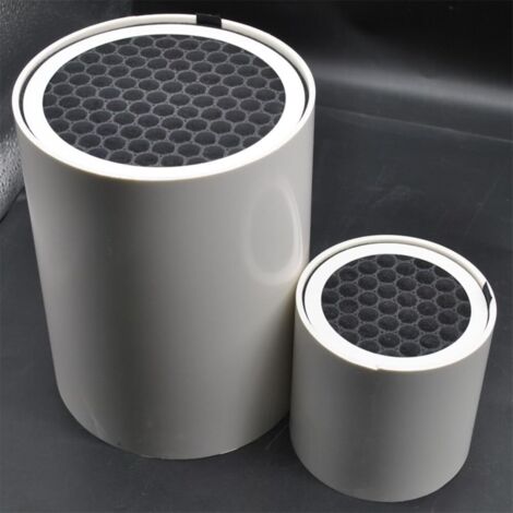 Élément de filtre à air pour tuyau, filtre à air composite multicouche, élément de filtre à air à charbon actif, filtre à air rond HEPA en PVC pour système de ventilation dépoussiérant (240 mm) (1/4)