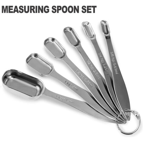 6pcs Ensemble de tasses et cuillères à mesurer Measuring Spoons Measuring Spoons (1/5)