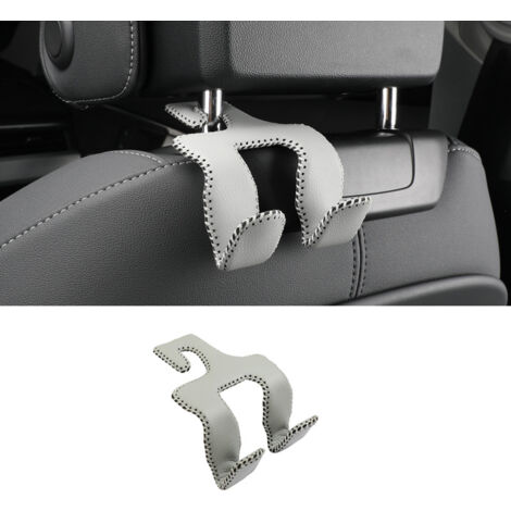 Crochet de siège arrière, Crochets de voiture pour appuie-tête Universal Seat Retour Crochets Cintres Siège voiture Appui-tête Crochets Organisateur de Siège Arrière de Siège de Voiture-Gris (1/5)