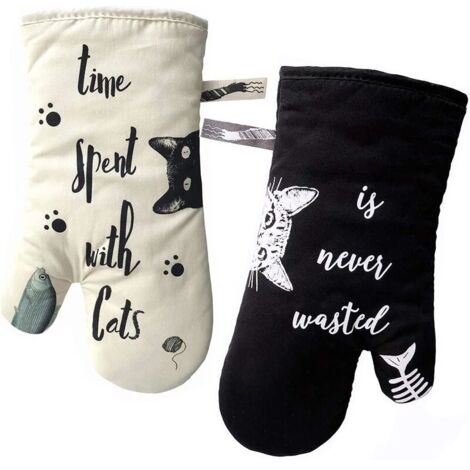 Gants de Four, Gants de Barbecue Anti-Chaleur Jusqu'à, Gants et Maniques Four de Antidérapants pour Gril, Adaptés pour la Cuisson, Le Grillage,Cuisiner (1/5)