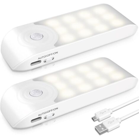 Veilleuse LED Veilleuse Rechargeable, Veilleuse Detecteur de Mouvement avec Bande Magnétique Adhésive[Lot de 2]. (1/5)