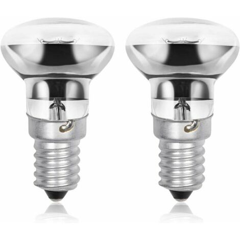 Ampoules de lampe à lave R50 E14 40W, petites ampoules de lampe à lave à réflecteur SES à vis Edison, blanc chaud 2800K R39 à intensité variable (lot de 5) (1/5)