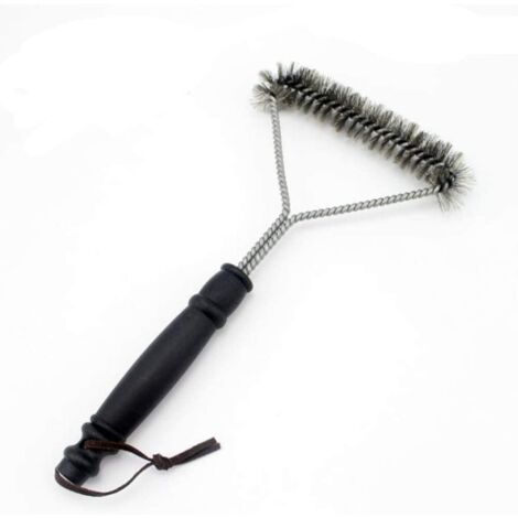 Métal Inoxydable de Brosse de Gril de 12 Pouces Triangle, Brosse de Nettoyage de Gril, Sécuritaire pour Toutes Les barbecues, Durable et Efficace, Meilleur Cadeau Accessoires de grillades (1/5)