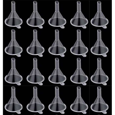 20 PCS Entonnoirs en Plastique Transparent Entonnoir Minuscule Petit Entonnoir pour Remplissage de Bouteilles de Parfums Huiles Essentielles Bouteilles de Laboratoire (1/5)