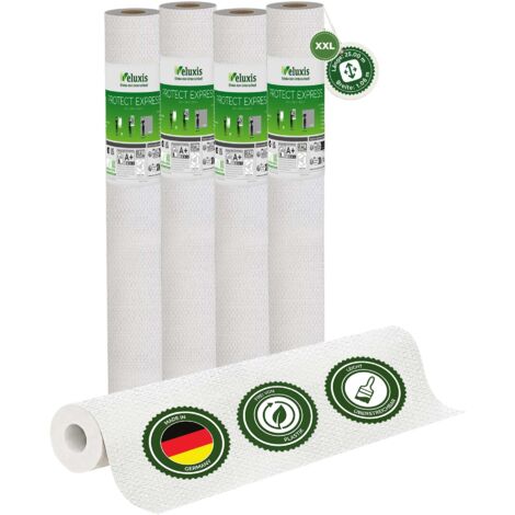 Vliestapete Vliestapete weiß – PROTECT Putzoptik mit Textilstruktur 4er Set, 4 x 25,00 m x 1,06 m, kratz- & stoßfest, rissüberbrückend, leicht zu reinigen, Made in Germany – Veluxis