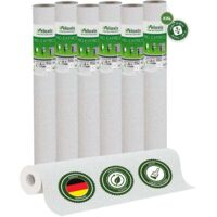 Vliestapete Vliestapete weiß – Renoviervlies Feine Putzkörnung 6er Set, 6 x 25,00 m x 1,06 m, rissüberbrückend, blickdicht, überstreichbar, Made in Germany – Veluxis
