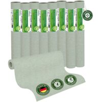 Veluxis® UNI Glattvlies Vliestapete XXL Rolle 15m x 0,53m Salbeigrün – Matt & leicht strukturiert – Wandklebetechnik ohne Einweichen – Hoch waschbeständig & stoßfest – Made in Germany